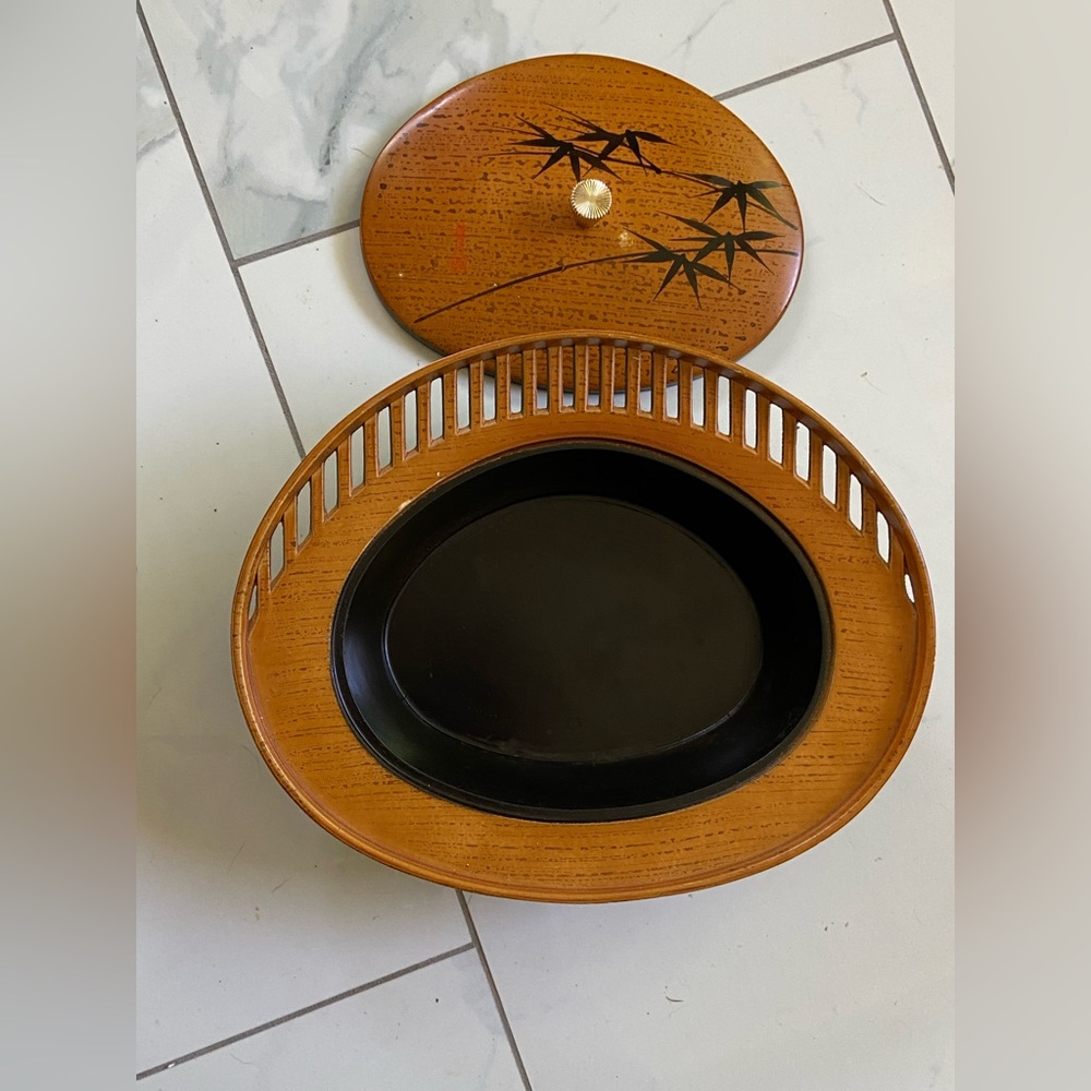 Vintage Japanese Lacquer Tray w/ Lid